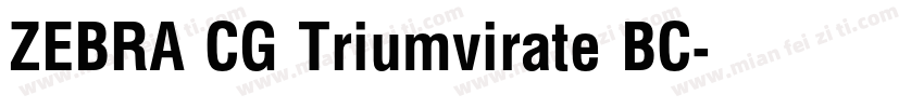 ZEBRA CG Triumvirate BC字体转换